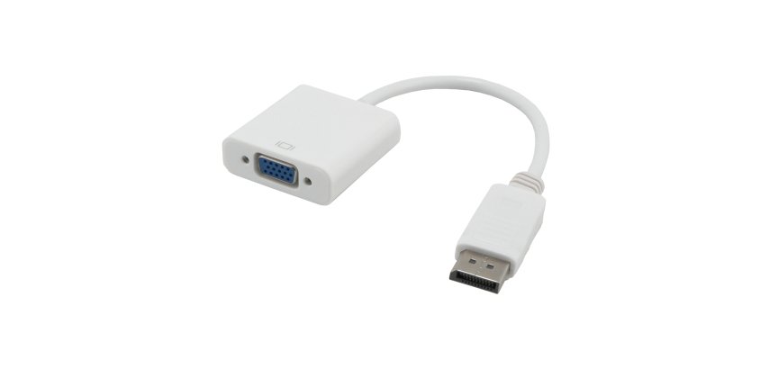 MCL CG-294C câble vidéo et adaptateur 0,2 m VGA (D-Sub) DisplayPort Blanc