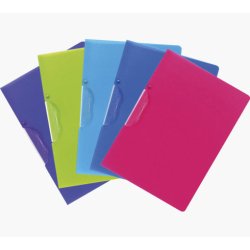 Chemise de présentation polypropylène semi-rigide Clip Design - A4 - Couleurs assorties