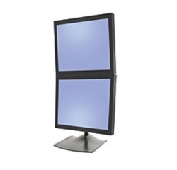 Ergotron DS Series DS100 Dual Monitor Desk Stand, Vertical 61 cm (24") Bureau Noir