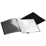 Protège-documents liderpapel polypropylène couverture flexible 20 pochettes fixes a4 210x297mm noir opaque