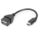 Digitus Adaptador/conversor USB mini-B - USB-A, OTG, 0,2 m