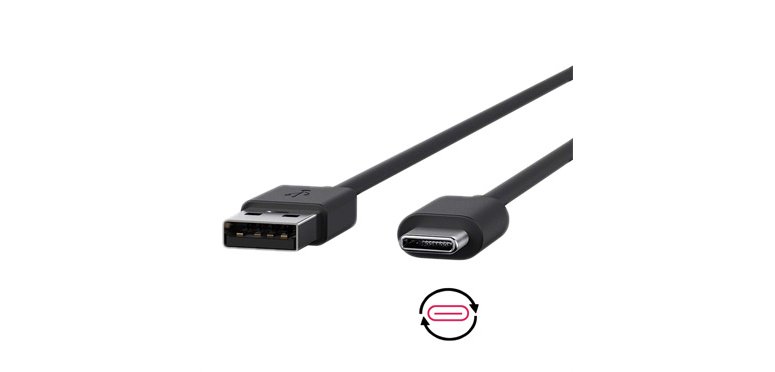 DLH Cable USB-A vers USB-C noir 1m 3A