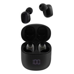 Écouteurs TWS intra-auriculaires avec boîtier et indicateur de charge - noir EBONYXBK