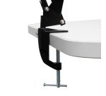 Luminaire bureau maulstudy surpince tete et bras metal      hauteur 44cm bras 35cm tete   diam. 17cm coloris noir