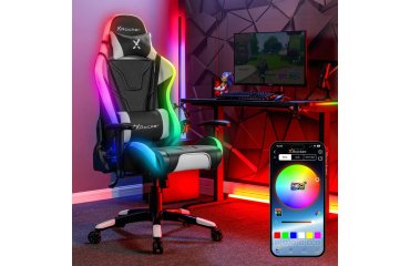 X Rocker Agility eSports RGB PC Gaming Chair Padded Seat Black, Gray