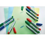 Stylo-feutre stabilo ohp pen soluble pointe fine 0.7mm multi-supports effaçable grip ergonomique coloris bleu
