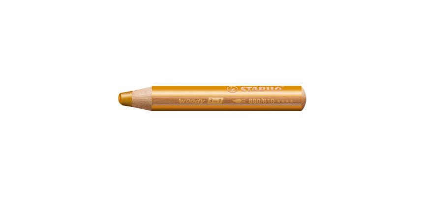 Crayon stabilo woody 3 in 1 multi-talents coloris or
