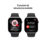 Apple Watch Series 11 GPS 46mm Cassa Alluminio Grigio Siderale con Sport Band Nero - M/L