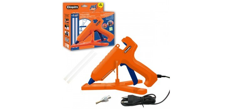 Pistolet colle cléopâtre cléo gun max + 2 bâtons de colle cléo stick max 11mm