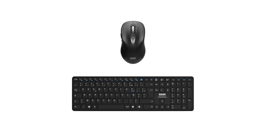 Port Designs 900907RFR clavier Souris incluse Maison Bluetooth AZERTY Français Noir