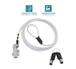 Mobilis 001378 câble antivol Noir, Gris 1,8 m