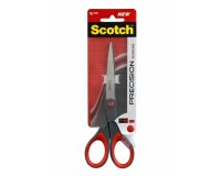 Ciseaux scotch précision 180mm lames acier inoxydable anneaux matière antidérapante bicolore rouge/gris garantie à vie