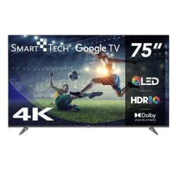Smart-Tech 75QG03H TV 190,5 cm (75") 4K Ultra HD Smart TV Wi-Fi Grigio 350 cd/m²