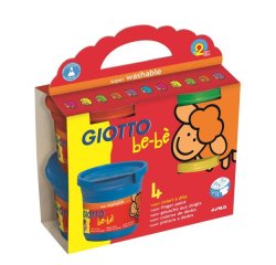Gouache doigt giotto be-bè coloris brillants assortis base eau pot 150ml set 4 unités
