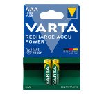 Varta Recharge Accu Power AAA 1000 mAh Blister da 2 (Batteria NiMH Accu Precaricata, Micro, ricaricabile, pronta all'uso)