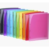 Classeur 4 anneaux plastifié Exacompta Iderama A4 - Dos 2 cm couleurs assorties