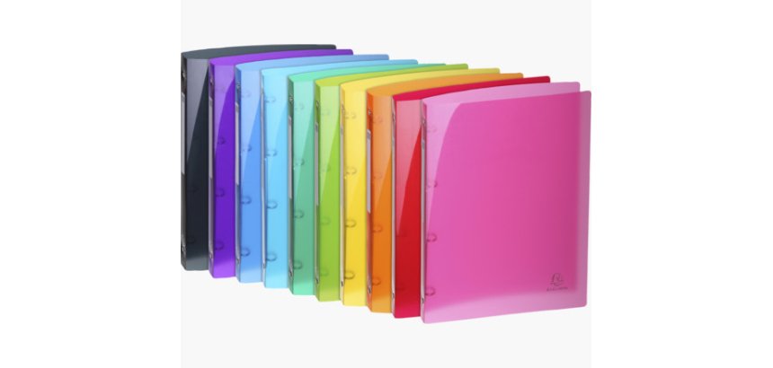 Classeur à anneaux Iderama, PP, A4, 4 anneaux