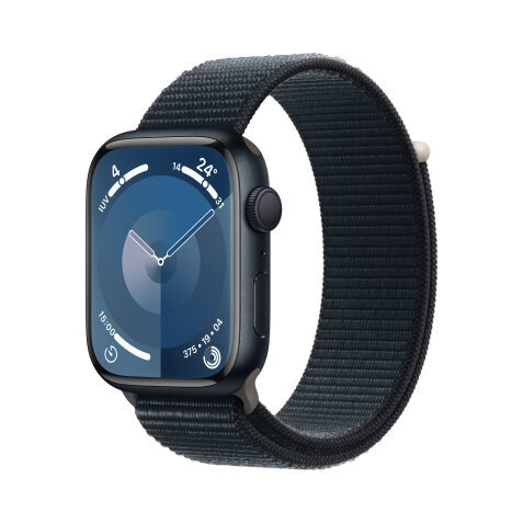 Apple Watch Series 9 45 mm Numérique 396 x 484 pixels Écran tactile Noir Wifi GPS (satellite)