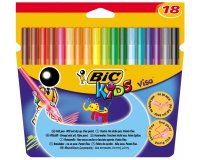 Feutre bic kids visacolor xl coloriage encre lavable corps large pointe extra-large bloquée couleur rouge