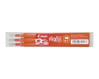 Recharge roller pilot frixion clicker écriture moyenne 0.5mm encre effaçable coloris orange set de 3 unités