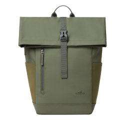 Rivacase Eden backpack Travel backpack Olive PU leather, Polyester, Recycled polyethylene terephthalate (rPET)