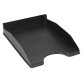 Corbeille à courrier q-connectpolypropylène documents a4+ 240x320mm empilable 350x255x65mm coloris noir opaque