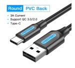 Vention COKLF cable USB USB 2.0 1 m USB A USB C 0,48 Gbit/s Gris, Negro