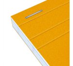 Bloc-notes Oxford Orange 8,5x12cm petits carreaux 5mm 80 feuilles agrafées couverture carte enduite orange