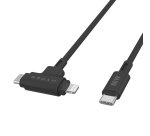 HYPER HyperJuice câble USB USB 2.0 1,5 m USB C USB C/Lightning Noir