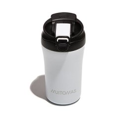 Muitomas WBOTTLETH350WH tazza da viaggio 350 ml Nero, Bianco Acciaio inox