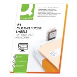 Étiquette adhésive q-connect 105x48mm coins droits imprimante jet d'encre laser copieur boîte 100 feuilles 1200 unités