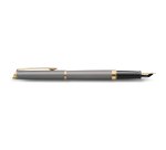 Stylo-plume waterman hemisphere metallic capuchon  clip pointe fine coloris gris pierre coffret cadeau