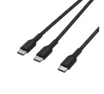 Belkin CAC004HQ1.5MBK câble USB USB 2.0 1,5 m USB C 2 x USB C 0,48 Gbit/s 140 W Noir