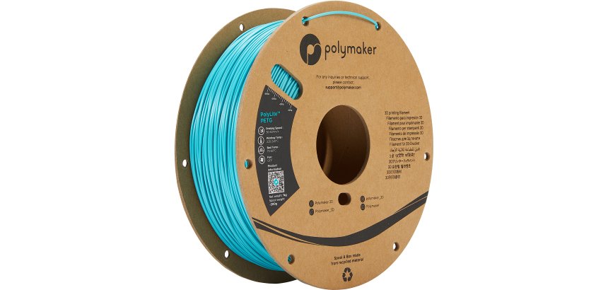 Polymaker PB01010 3D-Druckmaterial PETg (Polyethylenterephthalat glycolisiert) Blau 1 kg