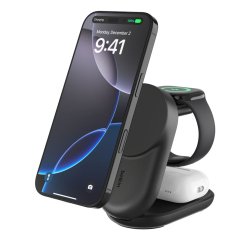 Belkin Qi2 Fitness tracker, Casques, Smartphone, Smartwatch Noir USB Recharge sans fil Charge rapide Intérieure