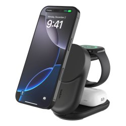 Belkin Qi2 Fitness tracker, Casques, Smartphone, Smartwatch Noir USB Recharge sans fil Charge rapide Intérieure
