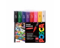 Marqueur posca pc1mc pointe conique extra fine trait      0,7-1mm coloris assortis      boite 8 unites