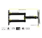 LINK Braccio A Muro Allungabile Con 3 Snodi Per Tv Led/Lcd Da 14 A 43" Fino A 18Kg E Vesa 200X200