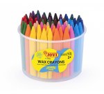 Crayon cire jovi jumbo easy grip coloris assortis pot 72  unites + 2 taille-crayons