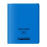 Cahier A Rabat Conquerant Classique Agrafe 170X220 48P 90G Seyes Polypro Bleu