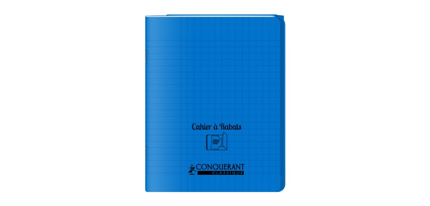Cahier A Rabat Conquerant Classique Agrafe 170X220 48P 90G Seyes Polypro