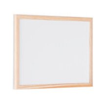 Tableau blanc magnétique, surface en acier laqué, cadre en bois de pin. Format 40x30 cm
