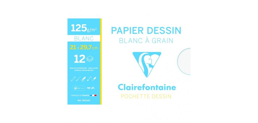 Dessin à Grain pochette 12F A4 125g
