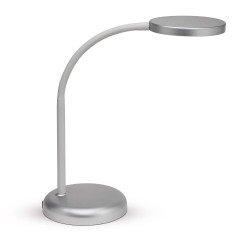 Luminaire bureau maul joy 16 led hauteur 33,5 cm bras      38,5cm tete diametre 11,8cm   coloris argent