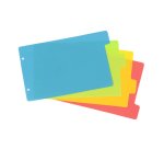 Intercalaires A5 en polypropylène Viquel Happy Fluo 4 onglets - 1 jeu