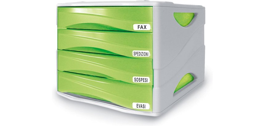 ARDA TR15P4PV desk tray/organizer Grey, Green