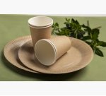 Assiette exacompta carton rond diam. 23cm coloris kraft paquet 20 unites