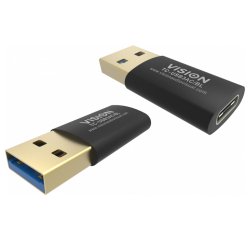 Vision TC-USB3AC/BL changeur de genre de câble Noir