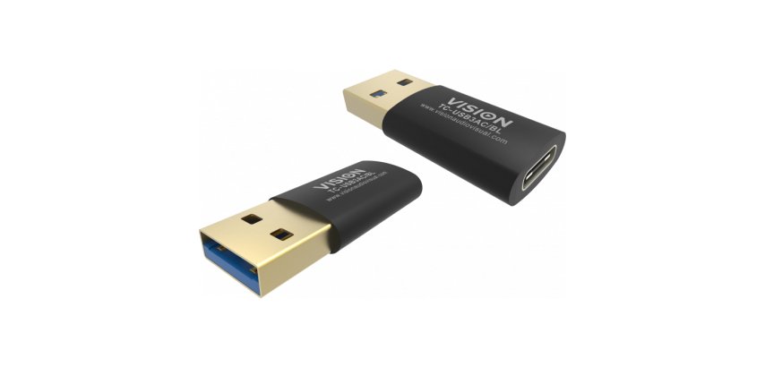 Vision TC-USB3AC/BL changeur de genre de câble Noir