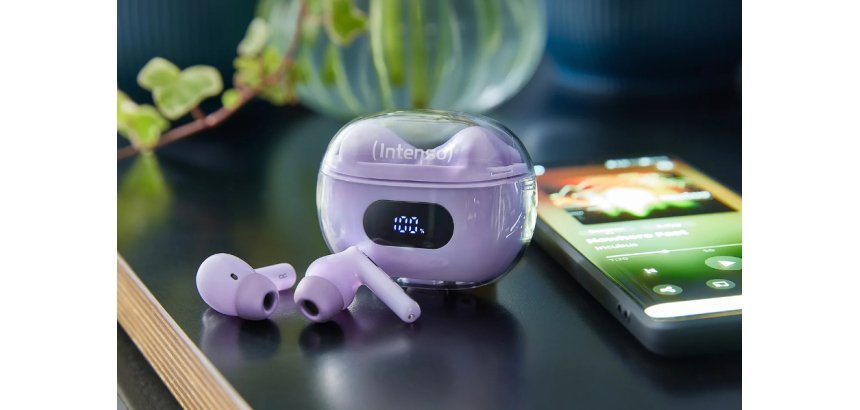 Intenso T313AE Headset True Wireless Stereo (TWS) In-ear Calls/Music/Sport/Everyday USB Type-C Bluetooth Purple